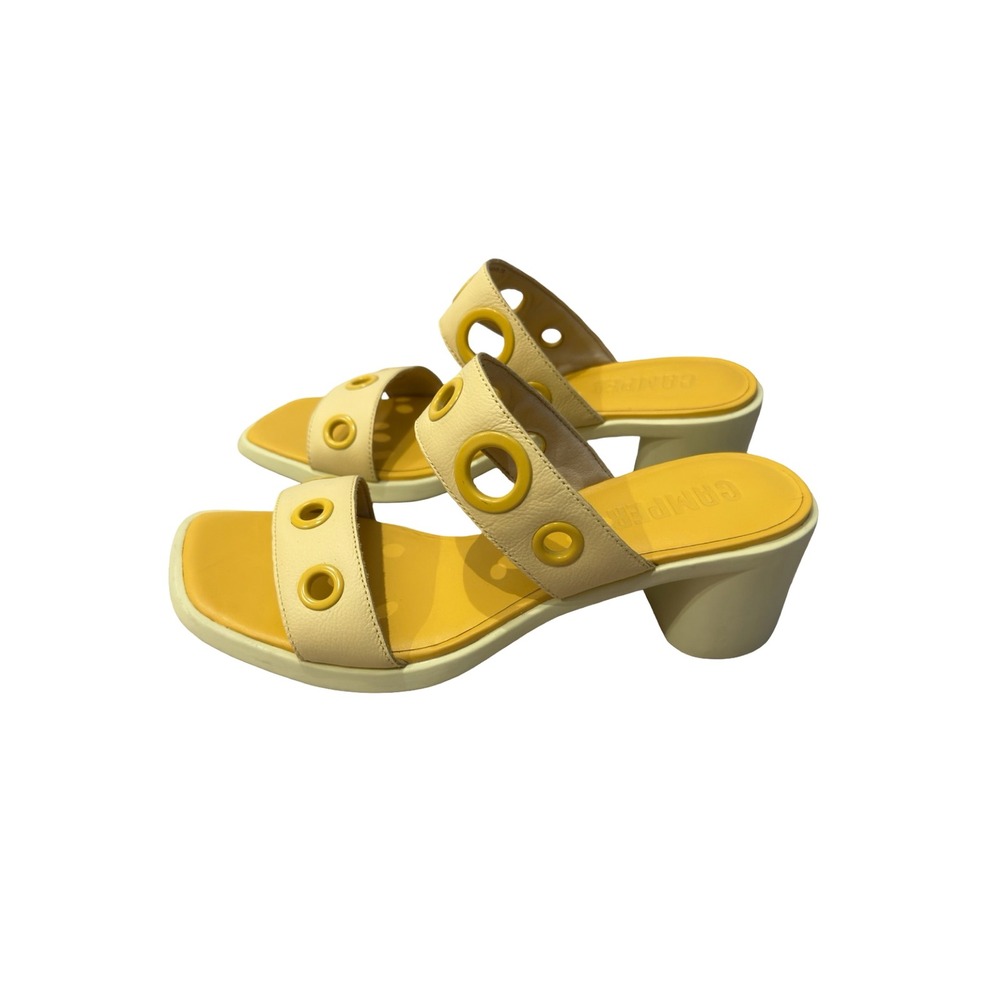 Camper Meda Yellow Sandal Heels - Picture 4 of 10